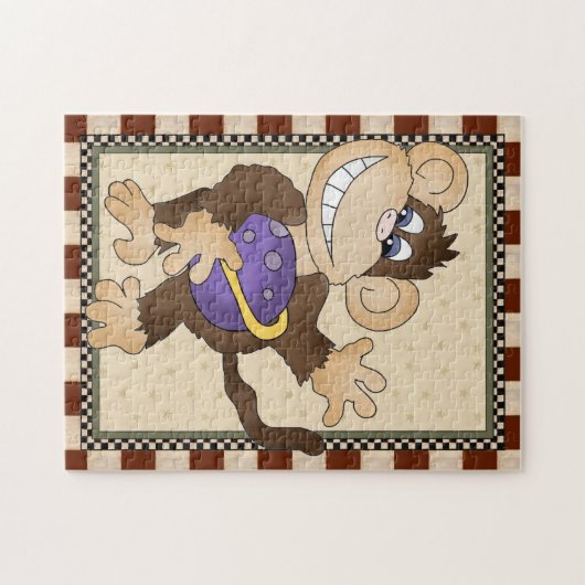 Cartoon Space Affen Kinderpuzzle Puzzle (Horizontal)