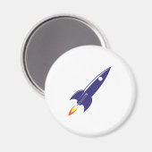 Cartoon Space Rocket Magnet (Vorderseite/Rückseite)