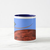 Cartoon Space Ship Alien Planet Tasse (Zentrum)