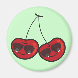 Cartoon Spaß & Coole Backwaren mit Sonnenbrille Magnet
