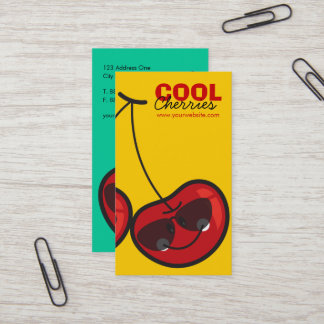 Cartoon Spaß & Coole Backwaren mit Sonnenbrille Visitenkarte
