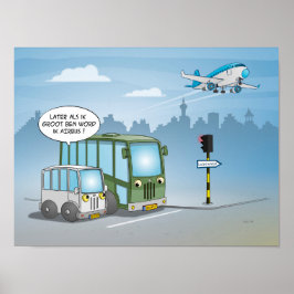 Cartoon; später als ik Groot ben Poster