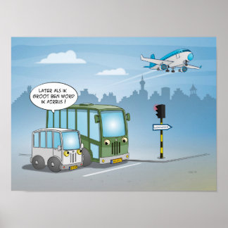 Cartoon; später als ik Groot ben Poster