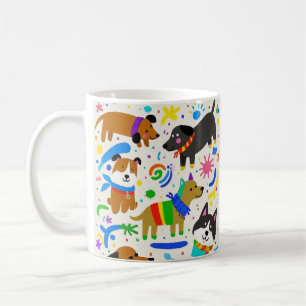 Cartoon spielerische Welpen Kaffeetasse