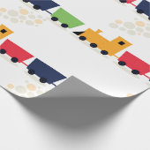 Cartoon-Spielzeug-Zug-Dampflokomotive Geschenkpapier (Ecke)