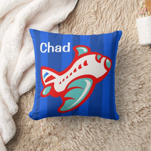 Cartoon Spielzeugflugzeug| Rot Kissen (Decke)