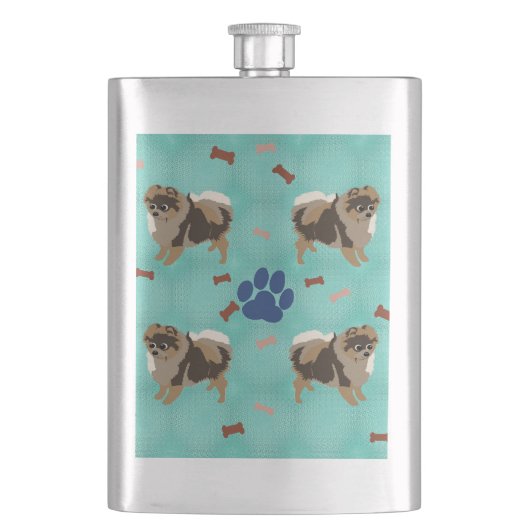 Cartoon Spitz Flachmann (Vorderseite)