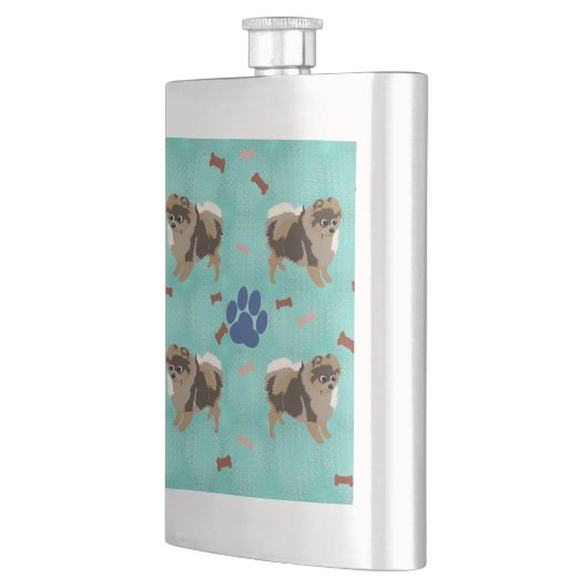 Cartoon Spitz Flachmann (Links)