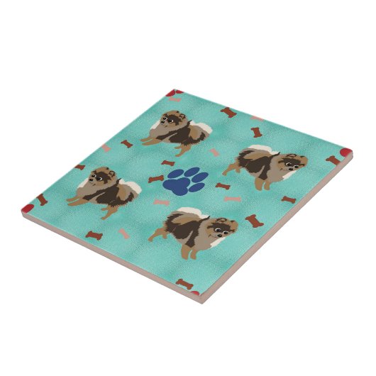 Cartoon Spitz Fliese (Seite)