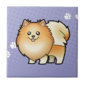 Cartoon-Spitz Fliese (Vorderseite)