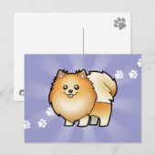 Cartoon Spitz Postkarte (Vorne/Hinten)