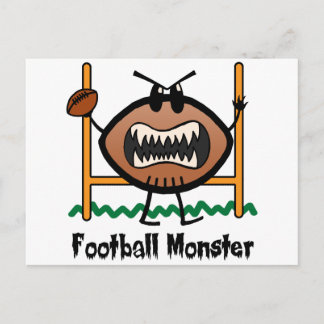 Cartoon Sports Clip Art Wahnsinn Fußball Monster Postkarte