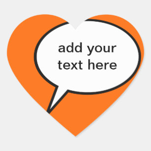Cartoon-Sprechballon Herz-Aufkleber