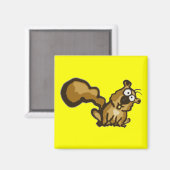 Cartoon Squirrel Magnet (Vorderseite/Rückseite)