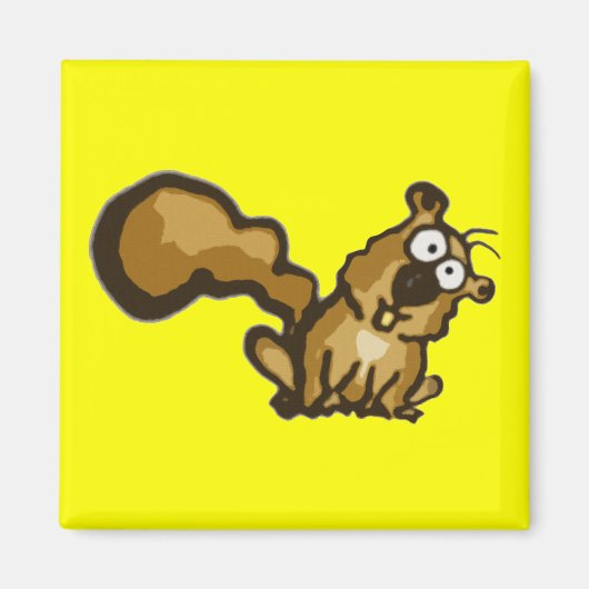 Cartoon Squirrel Magnet (Vorne)