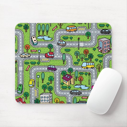 Cartoon Stadtplan Mauspad (Mit Mouse)