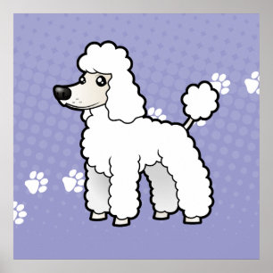 Cartoon Standard/Miniatur/Spielzeug Poodle (Welpen Poster