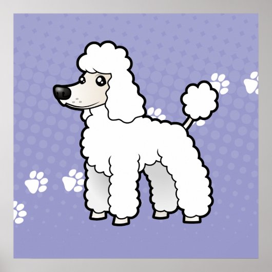 Cartoon Standard/Miniatur/Spielzeug Poodle (Welpen Poster (Vorne)