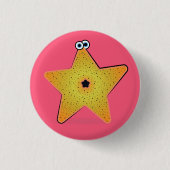 Cartoon Starfish Button (Vorderseite)