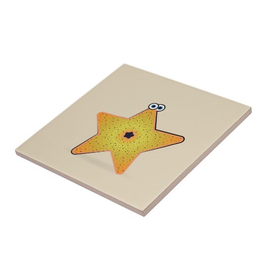 Cartoon Starfish Fliese (Seite)