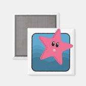 Cartoon Starfish Magnet (Vorderseite/Rückseite)