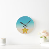 Cartoon Starfish Runde Wanduhr (Zuhause)