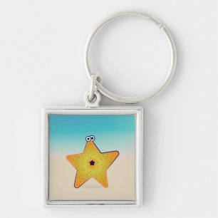 Cartoon Starfish Schlüsselanhänger