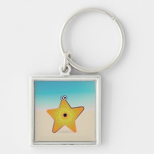 Cartoon Starfish Schlüsselanhänger (Vorne)