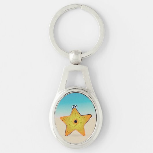 Cartoon Starfish Schlüsselanhänger (Vorderseite)