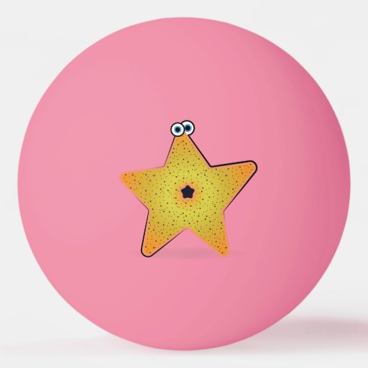 Cartoon Starfish Tischtennisball (Vorderseite)