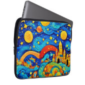 Cartoon Starry Night Art Laptopschutzhülle (Vorne Rechts)