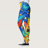Cartoon Starry Night Art Leggings (Links)