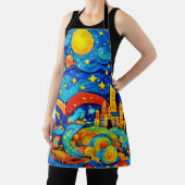 Cartoon Starry Night Art Schürze (InSitu)