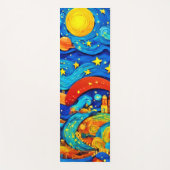 Cartoon Starry Night Art Yogamatte (Vorderseite)