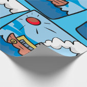 Cartoon Steamship auf Ocean Waves Nautic Art Geschenkpapier