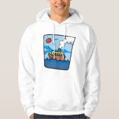 Cartoon Steamship auf Ocean Waves Nautic Art Hoodie (Vorderseite)