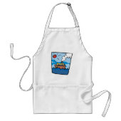 Cartoon Steamship auf Ocean Waves Nautic Art Schürze (Vorne)