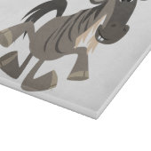 Cartoon Steche Tanz Wildebeest Cutting Board Schneidebrett (Ecke)