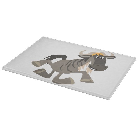 Cartoon Steche Tanz Wildebeest Cutting Board Schneidebrett (Ecke)