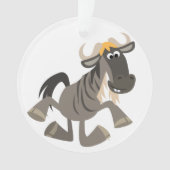Cartoon Steche Tanzen Wildebeest Akrylorische Orna Ornament (Vorderseite)