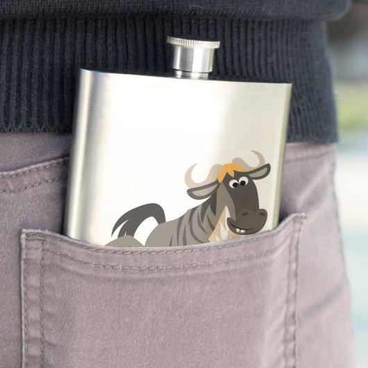 Cartoon Steche Tanzen Wildebeest Classic Flask Flachmann (Beispiel)
