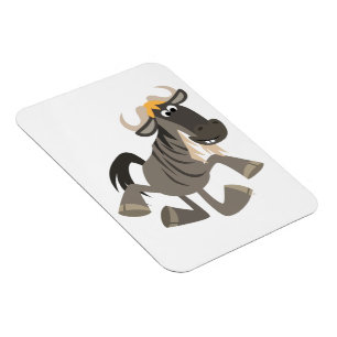 Cartoon Steche Tanzen Wildebeest Flexible Magnet