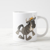 Cartoon Steche Tanzen Wildebeest Jumbo Tasse (Rechts)