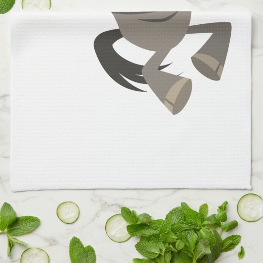 Cartoon Steche Tanzen Wildebeest Küchentuch (Gefaltet)