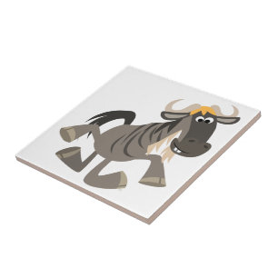 Cartoon Steche Tanzen Wildebeest Tile Fliese