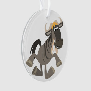 Cartoon stechen Tanzenwildebeest-Acryl-Verzierung Ornament
