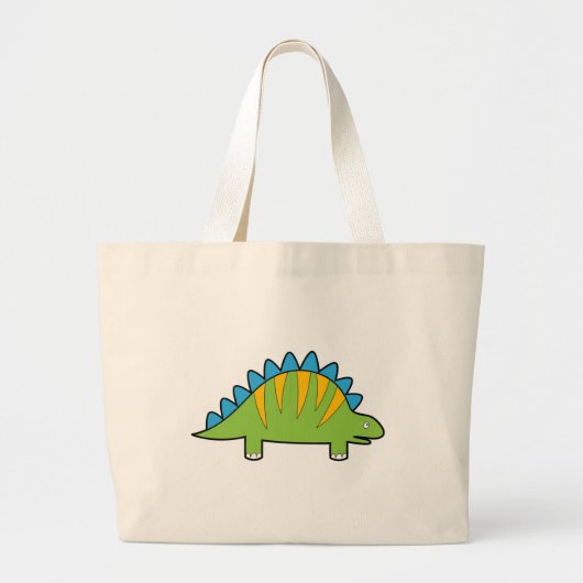 Cartoon stegosaurus dino jumbo stoffbeutel (Vorne)