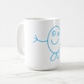 Cartoon Stick Man Tasse (Vorderseite Links)