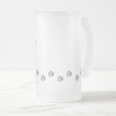 Cartoon-Stier-Terrier Mattglas Bierglas (VorderseiteRechts)