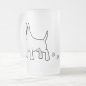 Cartoon-Stier-Terrier Mattglas Bierglas (Vorderseite Links)